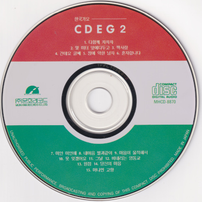 CDEG 2 CD label side, MHCD-8870